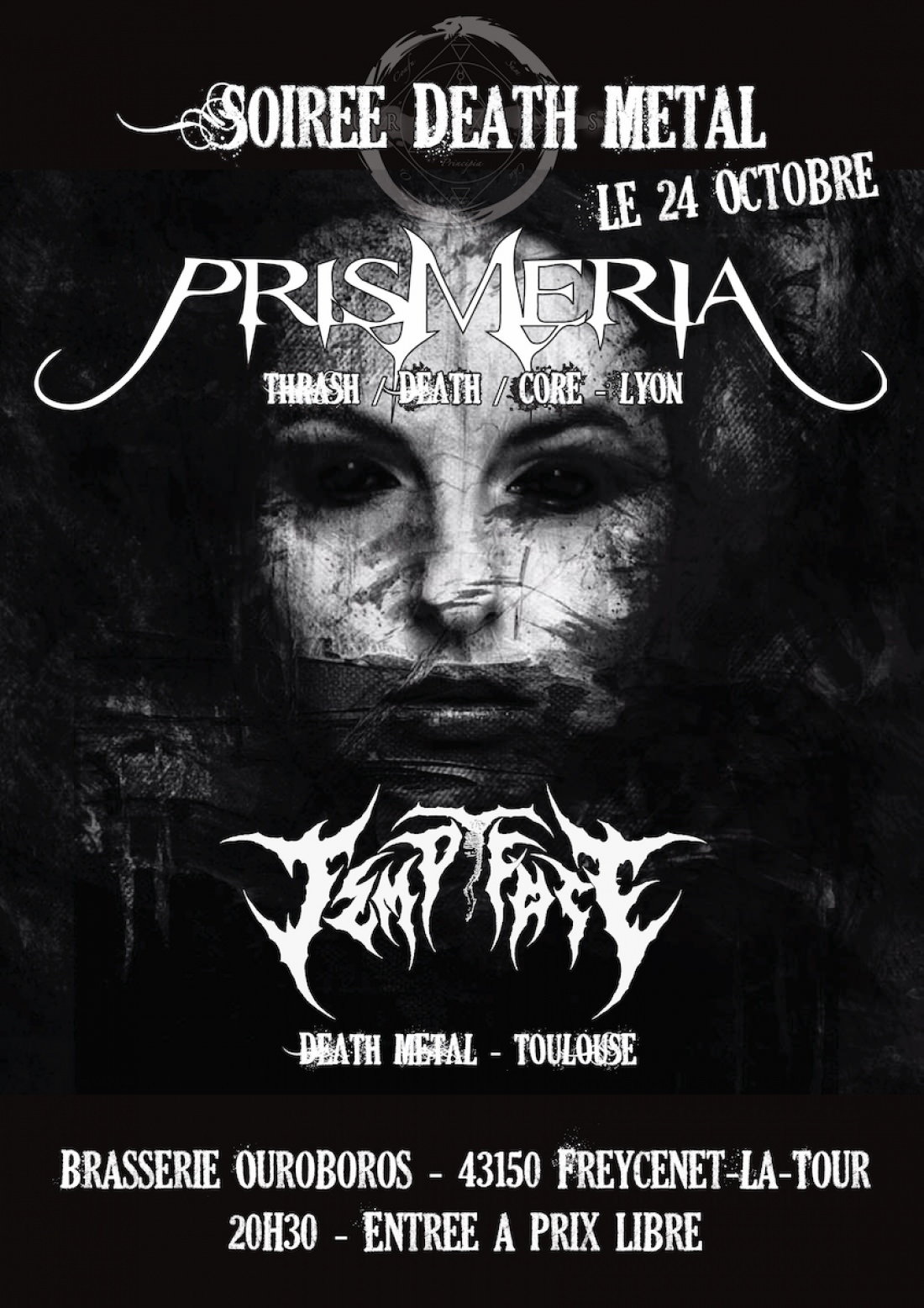 Cancelled : Prismeria & Tempt Fate - Death metal